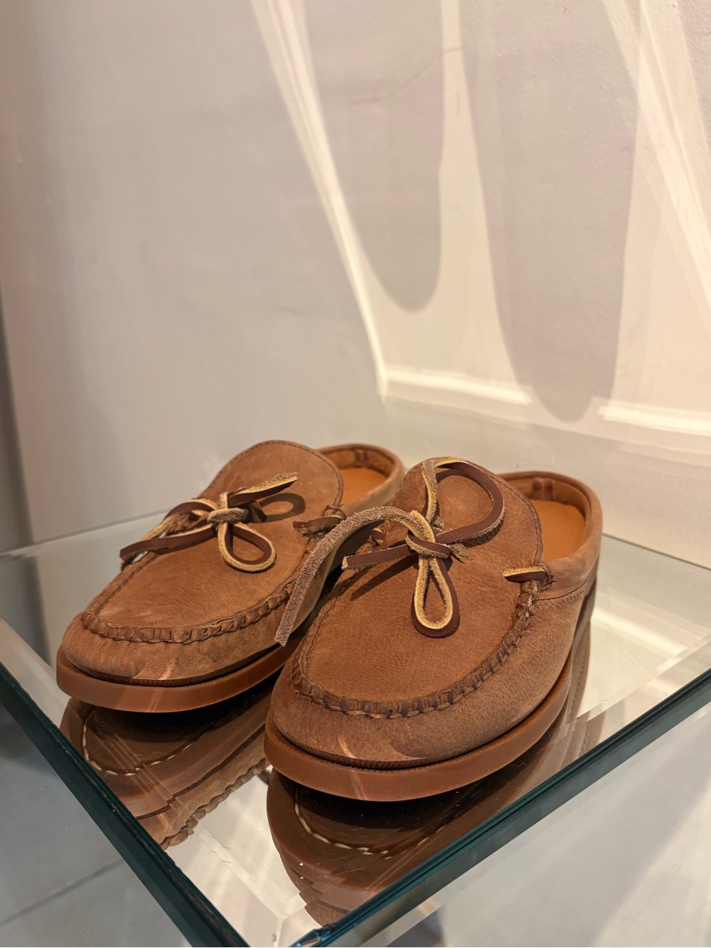 Classic Brown Suede Women's Moccasin Mules